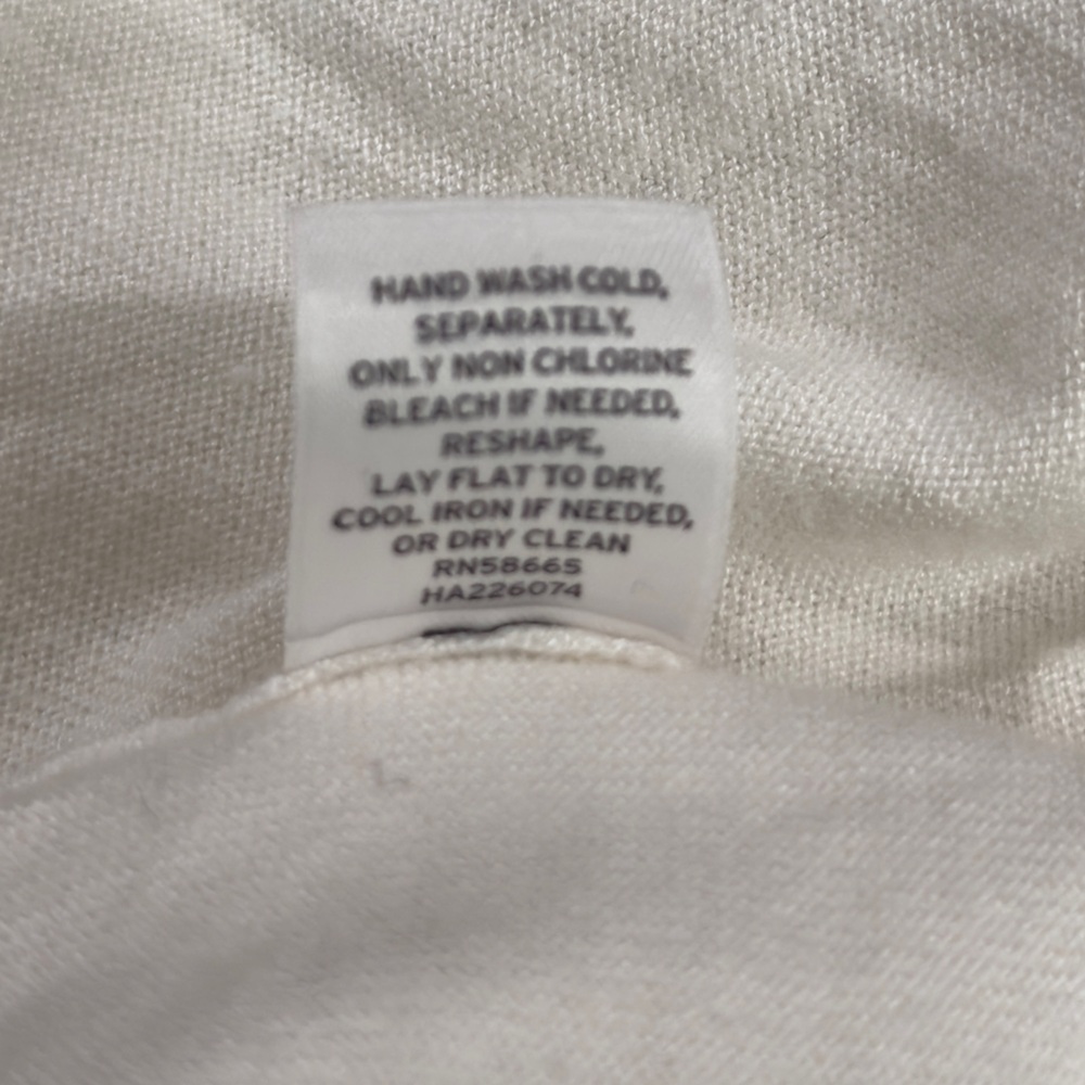 Halogen Knit Cardigan Ivory White Button Down 3/4 Long Sleeve - Picture 6 of 7